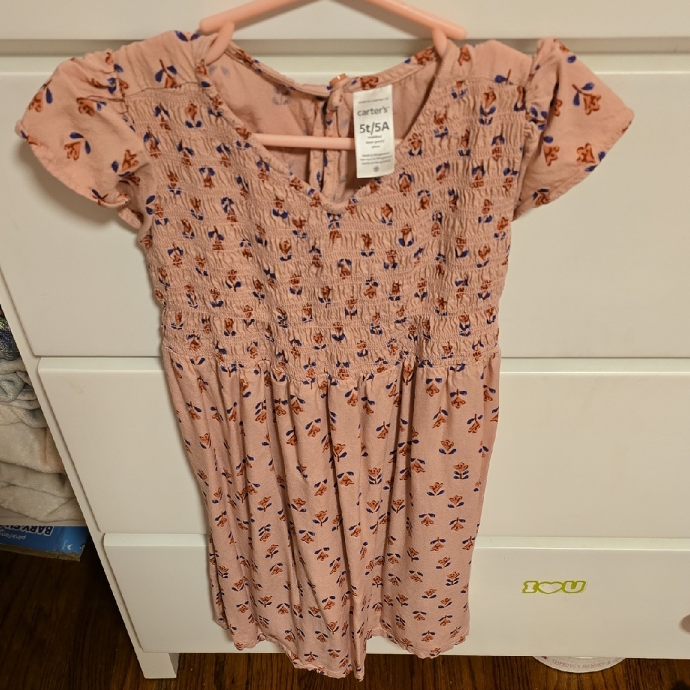 Carter's Peach Floral Casual Dress